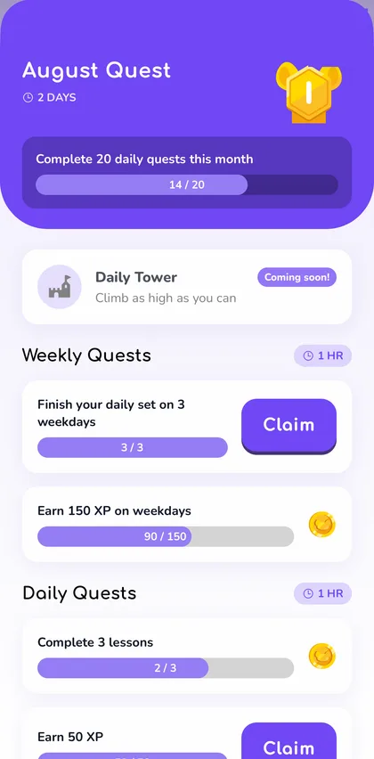 Vickie quests screen